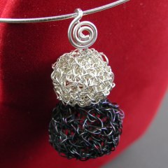 YOJ10-07 Crochet Ball Pendant