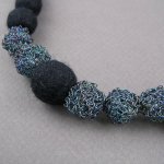 YOJ10-09 Felt & Crochet Bead Necklace