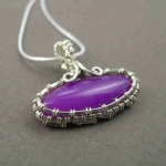YOJ09-39 Oblong Purple Jade Pendant (2009)