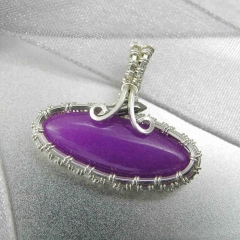 YOJ09-39 Oblong Purple Jade Pendant (2009)