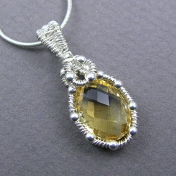 YOJ09-07 Double-Sided Citrine Pendant