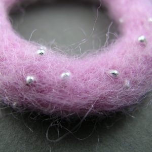 YOJ09-01 Needle Felted Circle Pendant