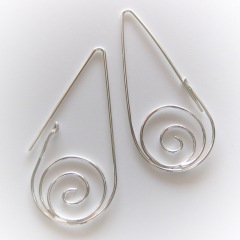 YOJ11-08 Teardrop Spiral Earrings